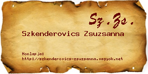 Szkenderovics Zsuzsanna névjegykártya