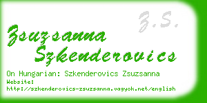zsuzsanna szkenderovics business card
